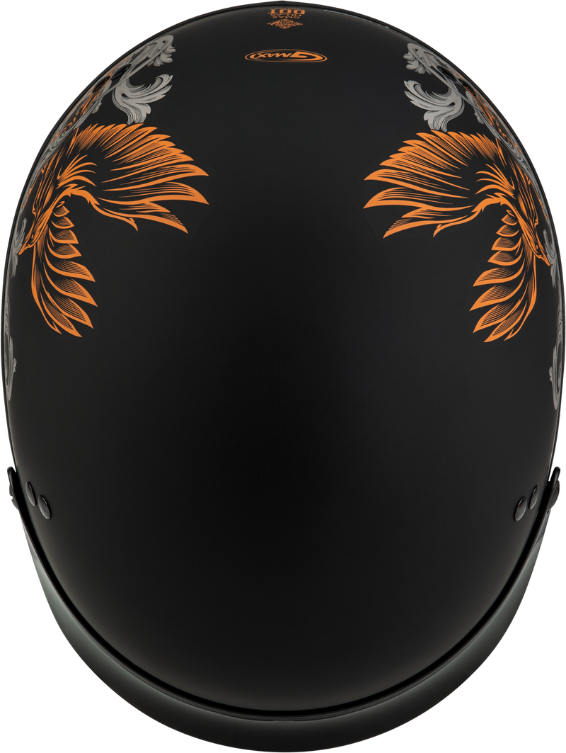 Load image into Gallery viewer, HH-65 CORVUS HELMET W/PEAK MATTE BLACK/SILVER/ORANGE XS H96510943 image 3
