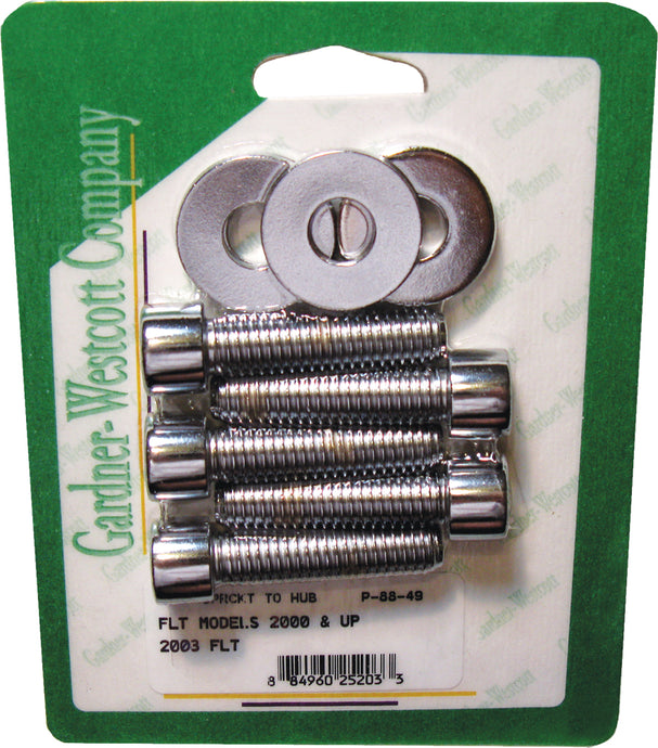 PULLEY BOLTS POLISHED FLH/FLT 00-03 P-88-49 image 1