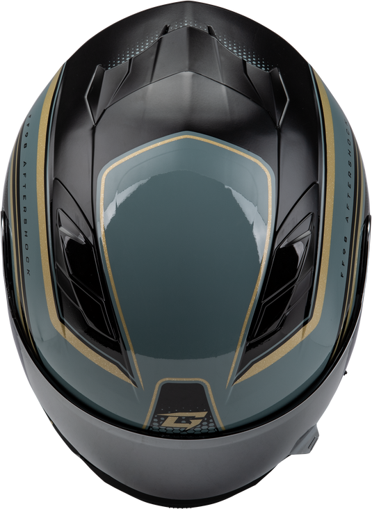 FF-98 AFTERSHOCK HELMET GREY/METALLIC GOLD XL F19841027-ECE image 3