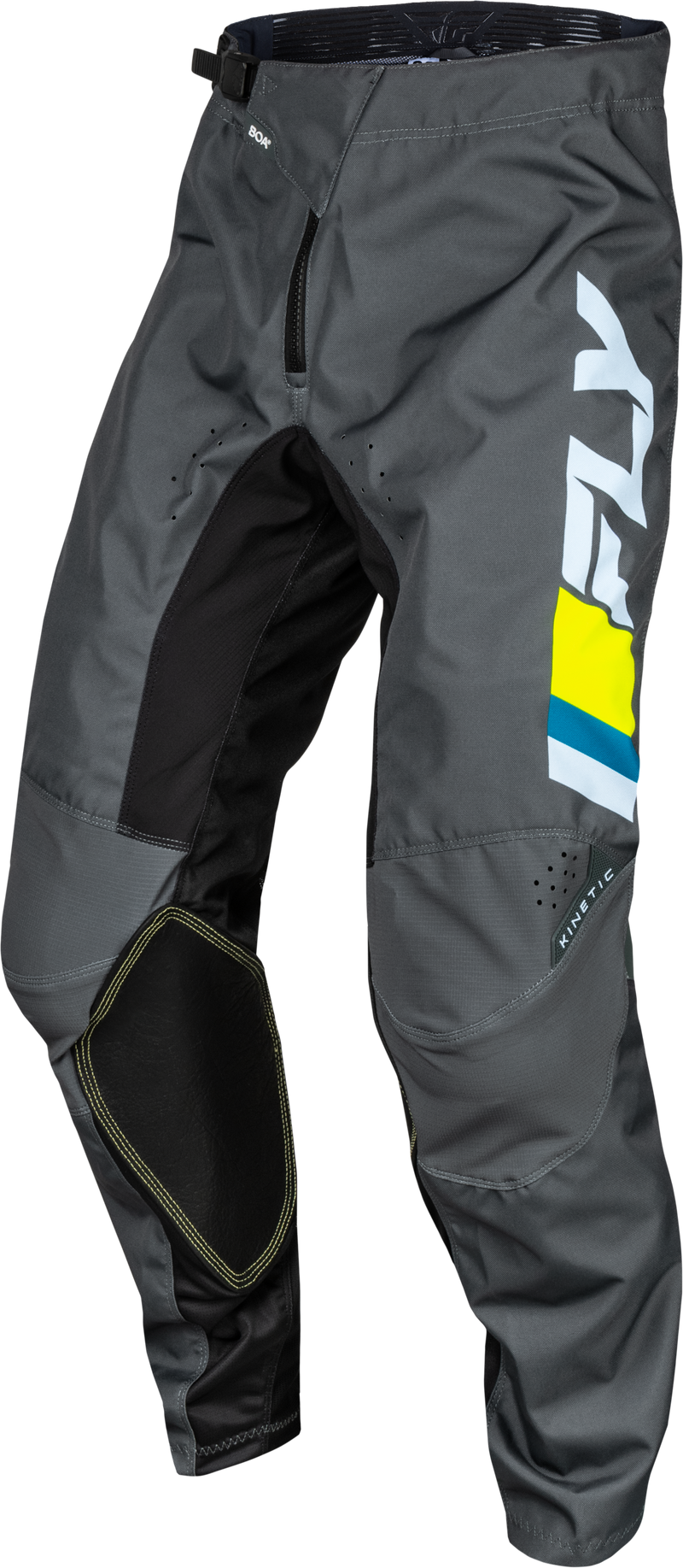 Load image into Gallery viewer, YOUTH KINETIC PRIX PANTS ICE GREY/CHARCOAL/HI-VIS SZ 24 377-43124 image 4
