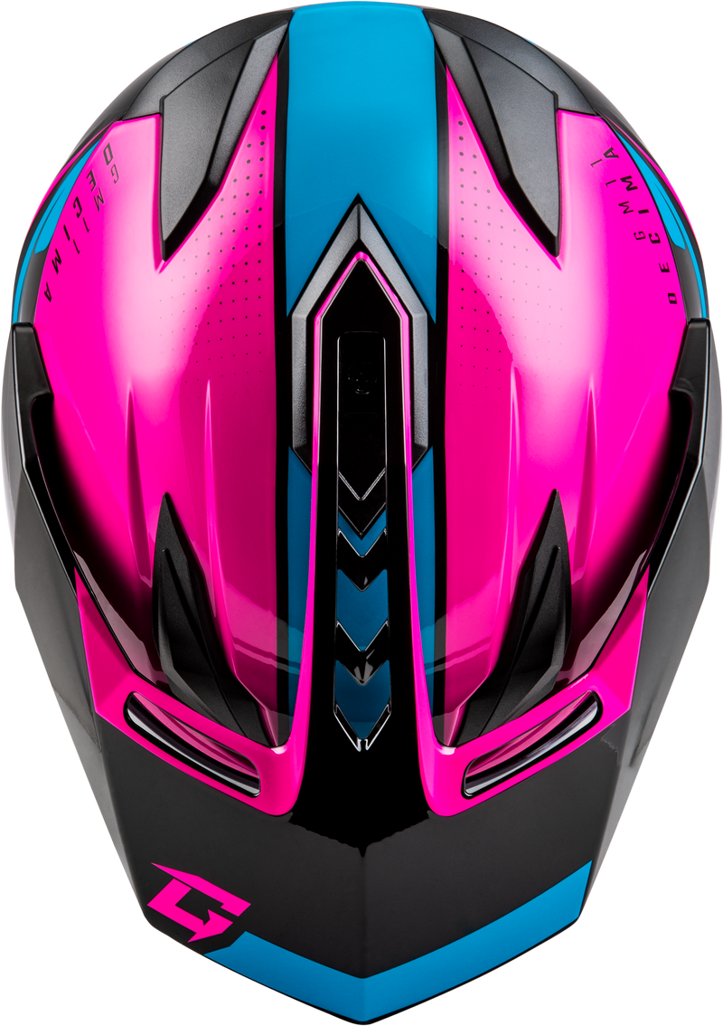 Load image into Gallery viewer, GM-11 DECIMA HELMET BLACK/PINK/BLUE MD A11161235 image 3
