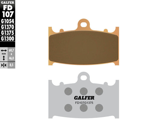 BRAKE PADS SINTERED CERAMIC FD107G1375 FD107G1375 image 1