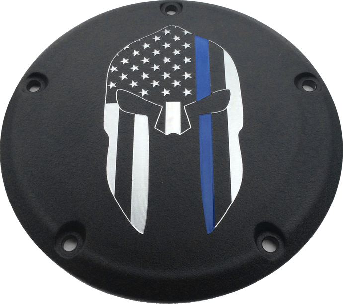 7   TC DERBY COVER SPARTA BLUE LINE BLACK LE02-12BG image 1