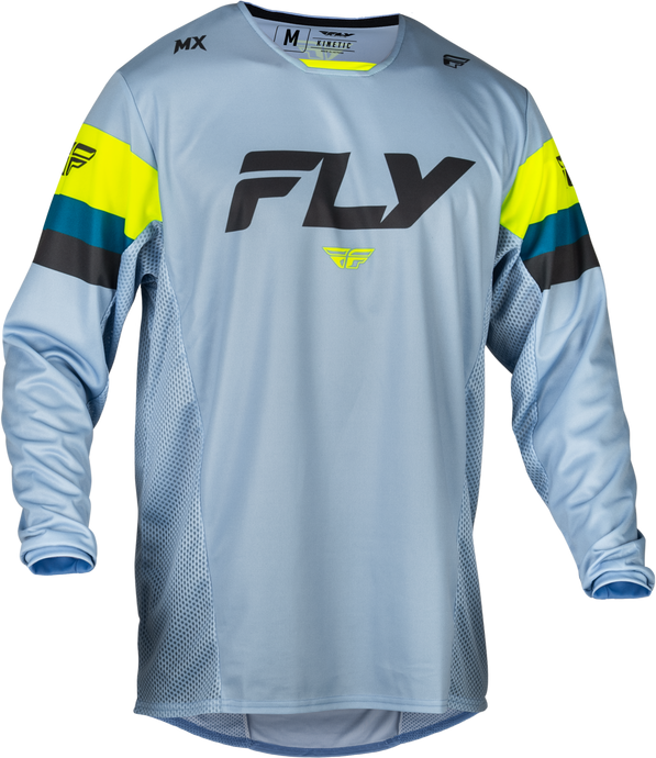 KINETIC PRIX JERSEY ICE GREY/CHARCOAL/HI-VIS LG 377-421L image 1