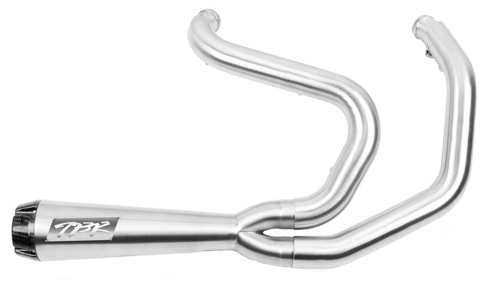 COMP S 2IN1 EXHAUST SPORTSTER BRUSHED W/CF END CAP 005-4110199 image 1