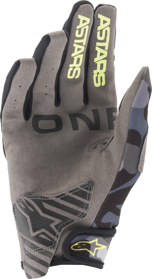 YOUTH RADAR GLOVES GREY CAMO/ YELLOW FLUO SM 3541821-9155-S image 2