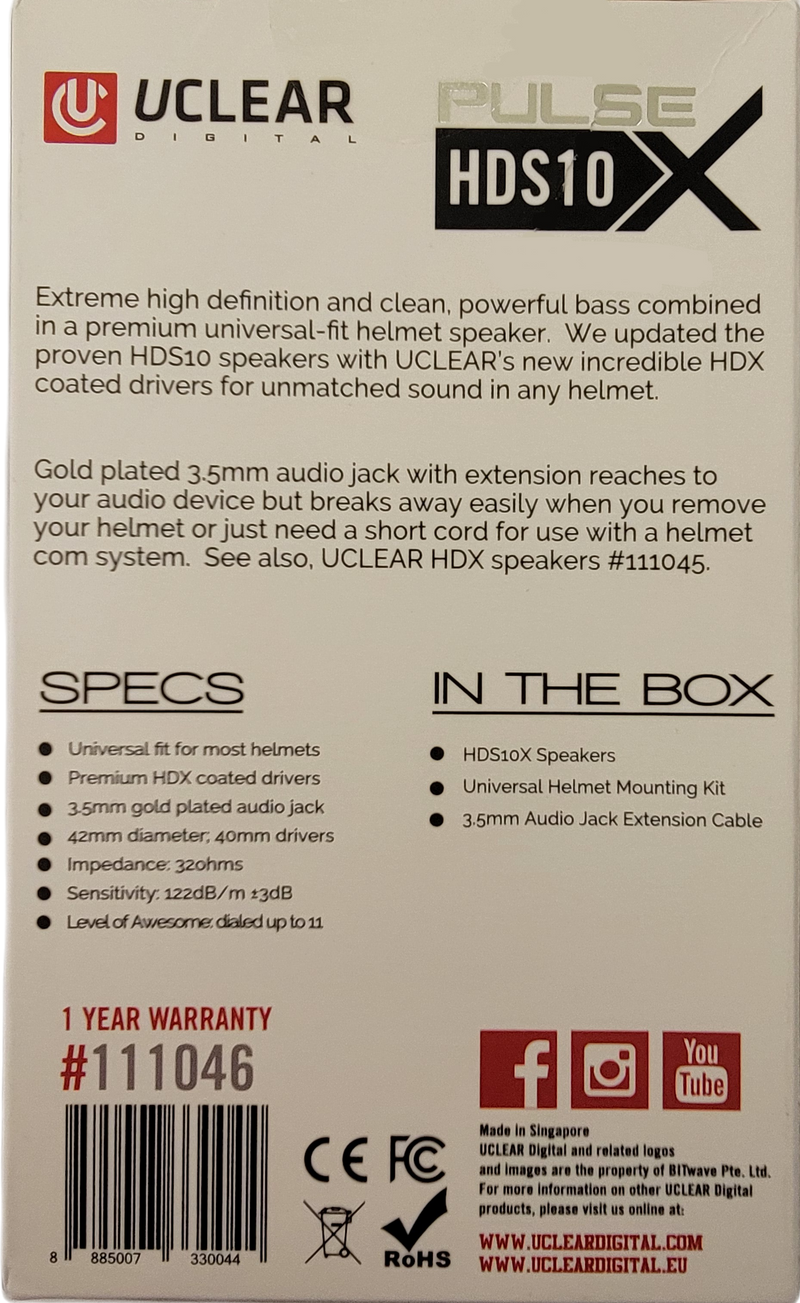 Load image into Gallery viewer, HDS10X HELMET SPEAKERS 40MM DIAMETER  3.5MM JACK 111046 image 2
