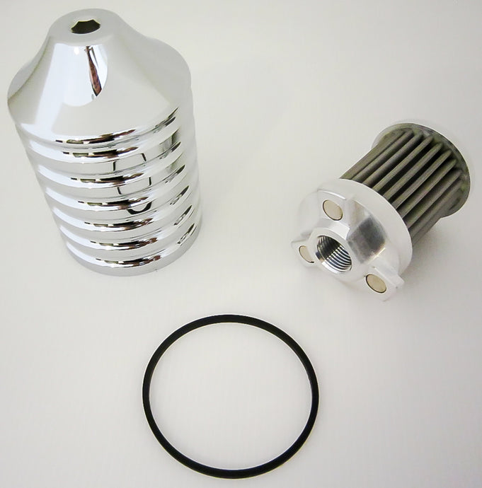 BILLET REUSABLE OIL FILTER CHROME XL 85-20 EM-0018 image 1