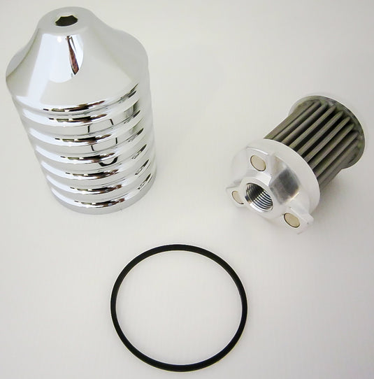 BILLET REUSABLE OIL FILTER CHROME XL 85-20 EM-0018 image 1