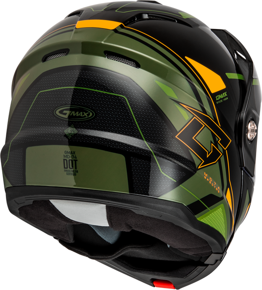 MD-74S SPECTRE SNOW HELMET W/ ELEC SHIELD BLACK/GREEN 2X M107421098 image 4