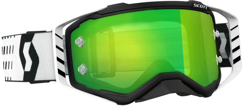 Load image into Gallery viewer, PROSPECT GOGGLE BLACK/WHITE W/GREEN CHROME LENS 262589-1007279 image 1
