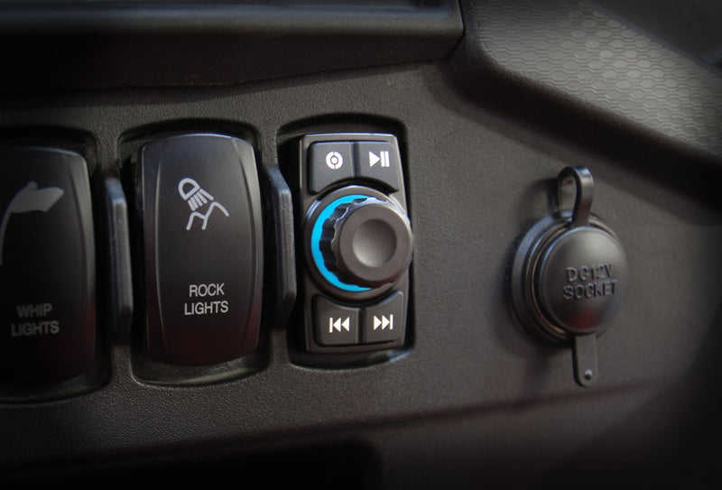 Load image into Gallery viewer, BLUETOOTH ROCKER SWITCH WITH AUX-INPUT 200-WP-MRB2R image 2
