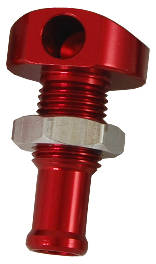 BILLET THRU-HULL WATER FITTING RED 3/8