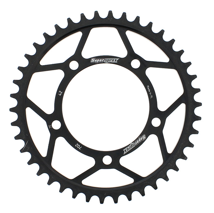 REAR SPROCKET STEEL 42T-525 BLK APR RFE-702-42-BLK image 1