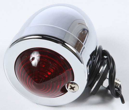 BULLET MARKER LIGHT CHROME RED LENS DUAL FILAMENT 201038 image 1