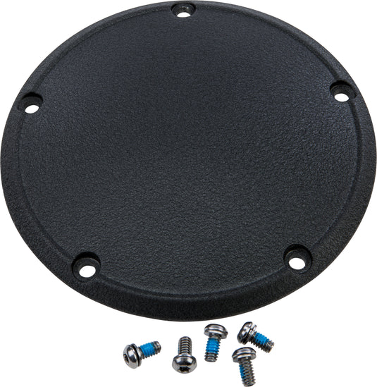 5 HOLE DERBY COVER WRINKLE BLK BIG TWIN 99-16 302701 image 1