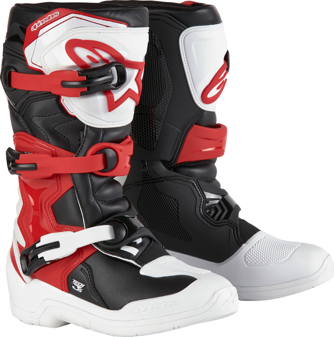 TECH 3S YOUTH BOOTS WHT/BLK/BT RED SZ 7 2014024-2030-7 image 1