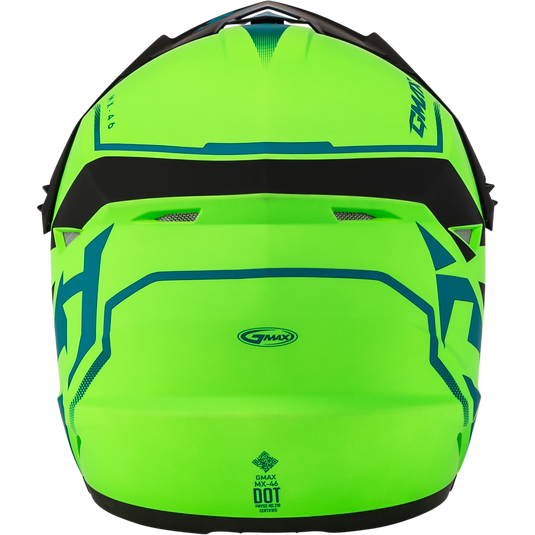 MX-46 COMPOUND HELMET MATTE HI-VIS GREEN/BLK/BLUE XS D3464413 image 4