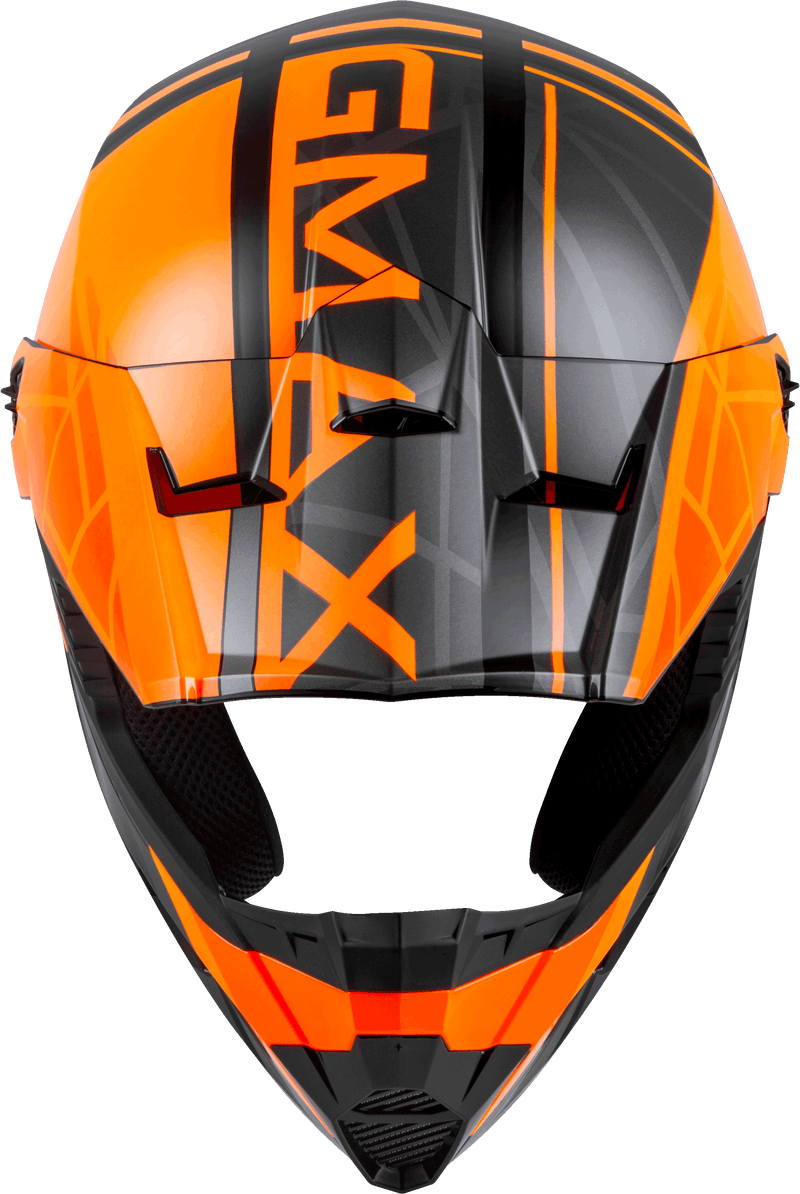 Load image into Gallery viewer, YOUTH MX-46Y OFF-ROAD MEGA HELMET BLACK/ORANGE/SILVER YS D3462490 image 3
