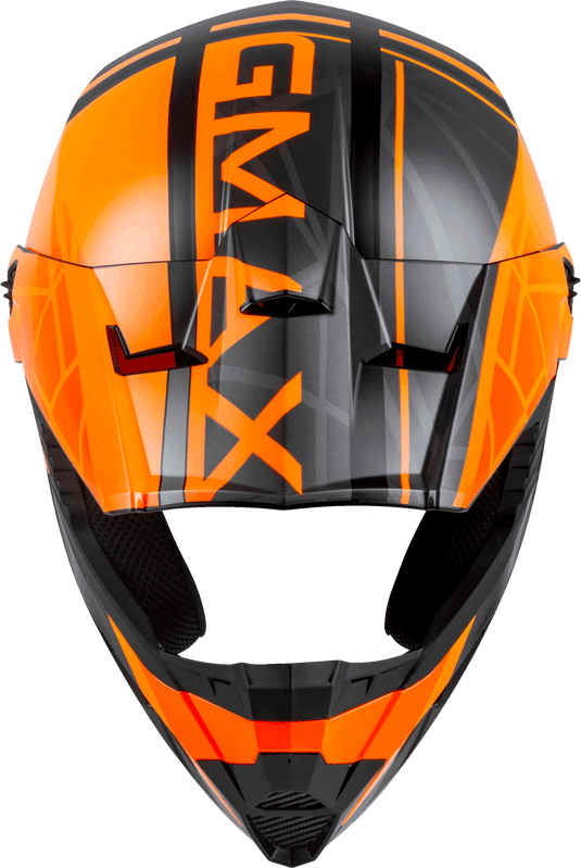 YOUTH MX-46Y OFF-ROAD MEGA HELMET BLACK/ORANGE/SILVER YS D3462490 image 3