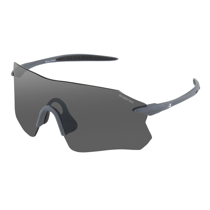 AERO CYCLING SUNGLASS MATTE GRAY SMOKE SILVER MIRROR AERO : BAER01 image 1
