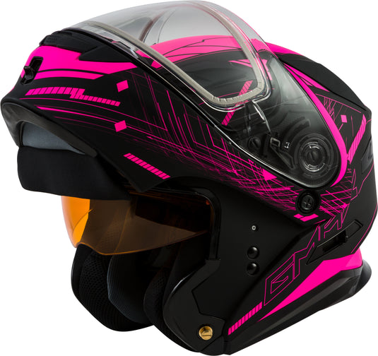 MD-01S MODULAR WIRED SNOW HELMET BLACK/PINK LG G2011406D TC-14-ECE image 2