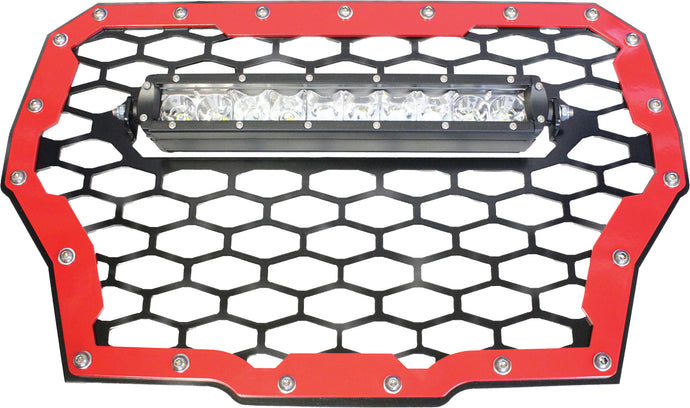 MQ GRILL BK/OR W/LGHT POL TRBO RZR-FGLS-T-OR image 1