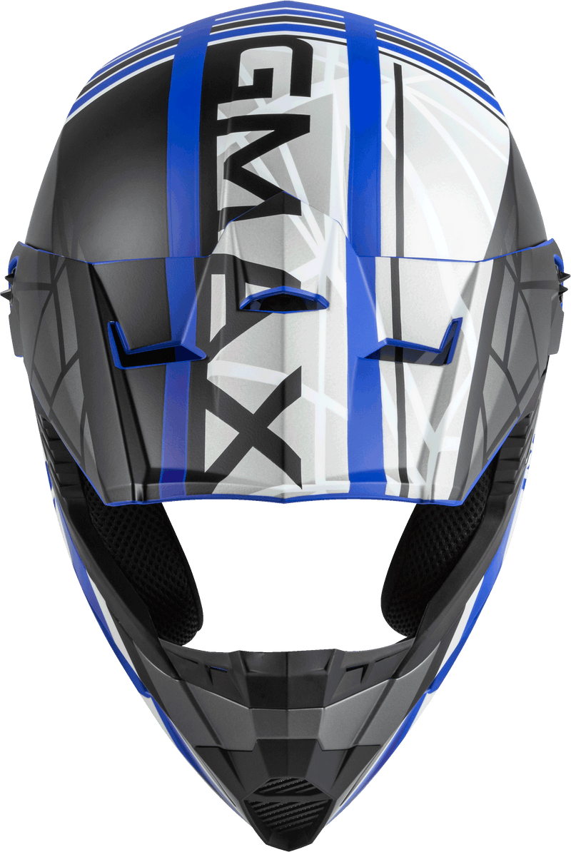 Load image into Gallery viewer, YOUTH MX-46Y OFF-ROAD MEGA HELMET MATTE BLUE/BLK/WHITE YM D3462621 image 3
