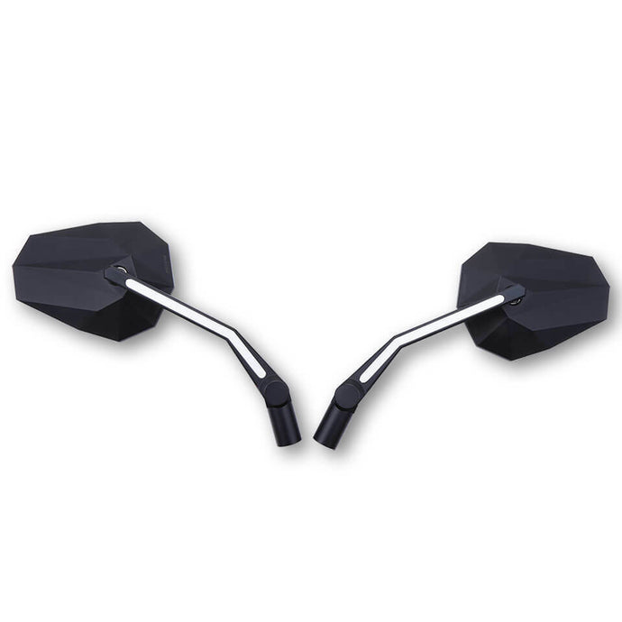 STEALTH-X3 DRL MIRROR PAIR MATTE BLACK 301-452 image 1