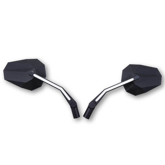 STEALTH-X3 DRL MIRROR PAIR MATTE BLACK 301-452 image 1