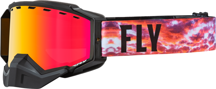 ZONE PRO SNW GOGGLE BLK/SUNSET W/ RED MIRROR/PLRZD SMOKE LENS 37-50333 image 1