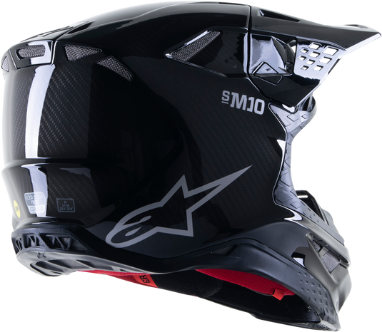 SUPERTECH S-M10 SOLID HELMET BLACK GLOSSY/CARBON 2X 8300323-1188-XXL image 2