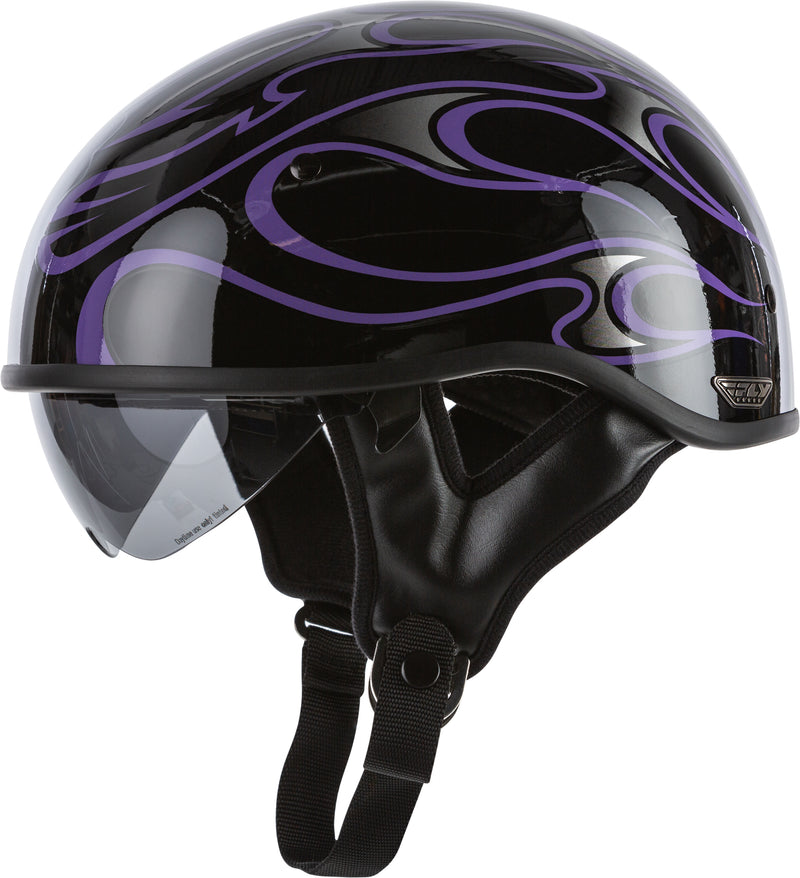 Load image into Gallery viewer, .357 FLAME HALF HELMET GLOSS PURPLE LG 73-8216-4 image 1
