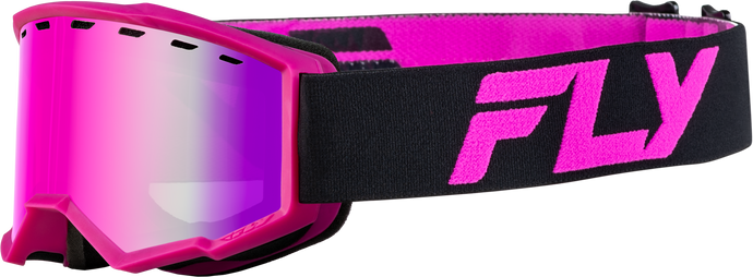 YTH FOCUS SNOW GOGGLE BLK/PINK W/ PINK MIRROR/ROSE LENS FLB-24FY1 image 1