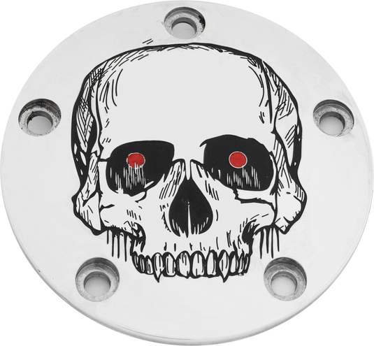 TC TIMER COVER SKULL CHROME SKUL33-04 image 1