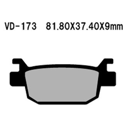 VESRAH SEMI-METALLIC BRAKE PADS, VD-173