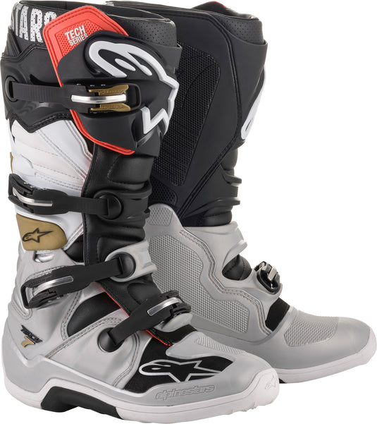 TECH 7 BOOTS BLACK/SILVER/WHITE/GOLD SZ 11 2012014-1829-11 image 1