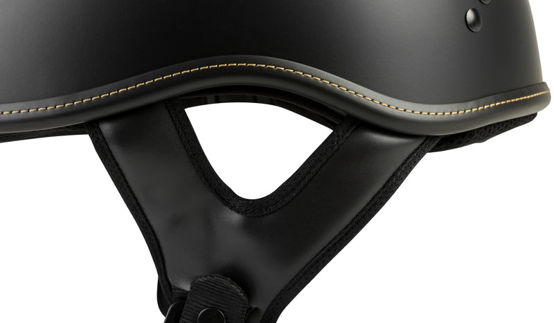 Load image into Gallery viewer, .357 SOLID HALF HELMET MATTE BLACK XL H77-1101X image 4
