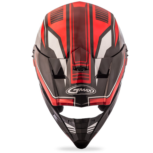 YOUTH MX-46Y OFF-ROAD UNCLE HELMET BLACK/RED YS G3467200 TC-1 image 4