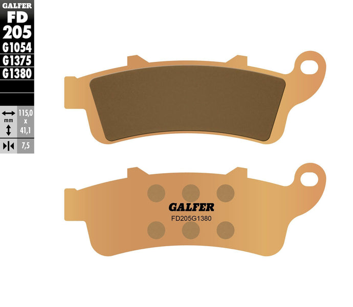 BRAKE PADS SINTERED FD205G1380 FD205G1380 image 1