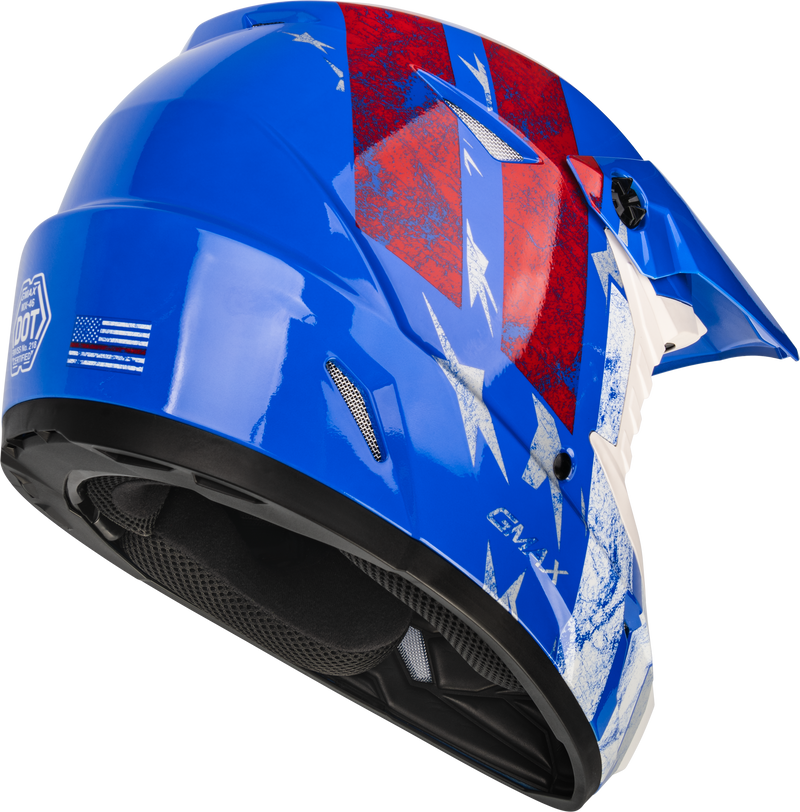 Load image into Gallery viewer, YOUTH MX-46Y PATRIOT OFF-ROAD HELMET RED/WHITE/BLUE YM D3466041 image 2
