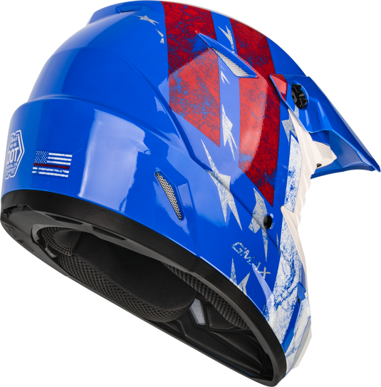 YOUTH MX-46Y PATRIOT OFF-ROAD HELMET RED/WHITE/BLUE YM D3466041 image 2