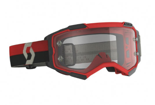 SCOTT FURY GOGGLE RED/BLK - CLEAR WORKS LENS