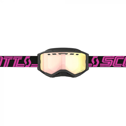 SCOTT FURY SNOWX GOGGLE BLK/PINK - 'ENH' ROSE CHR LENS