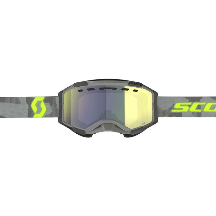 SCOTT FURY SNOWXS LIGHT GREY/NE ON YELLOW YELLOW CHROME