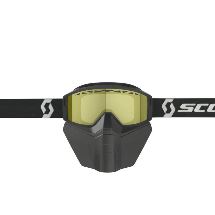 SCOTT PRIMAL SAFARI FACEMASK BLACK/WHITE YELLOW TINT