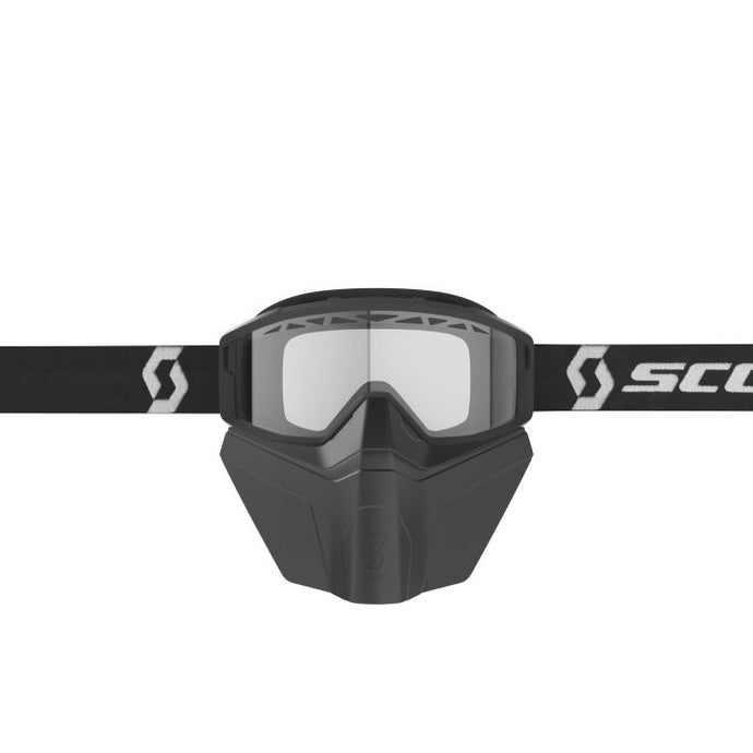 SCOTT PRIMAL SAFARI FACEMASK BL ACK/WHITECLEAR