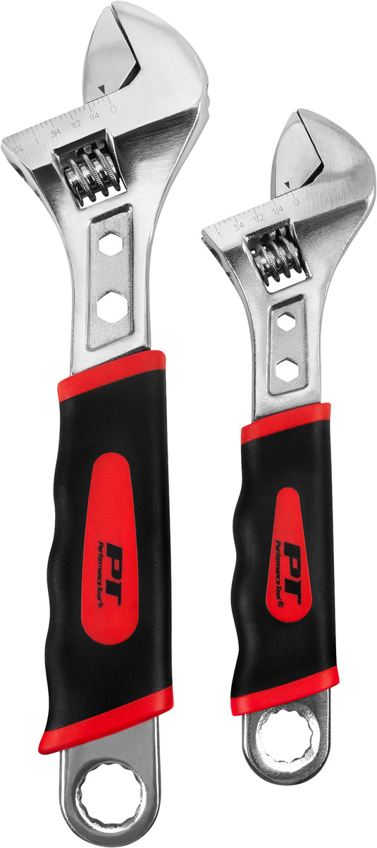 2PC ADJUSTABLE WRENCH SET W30701 image 1