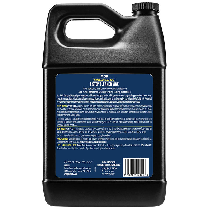 Load image into Gallery viewer, Meguiar&#39;s #50 Boat/RV Cleaner Wax - Liquid 1 Gallon [M5001]
