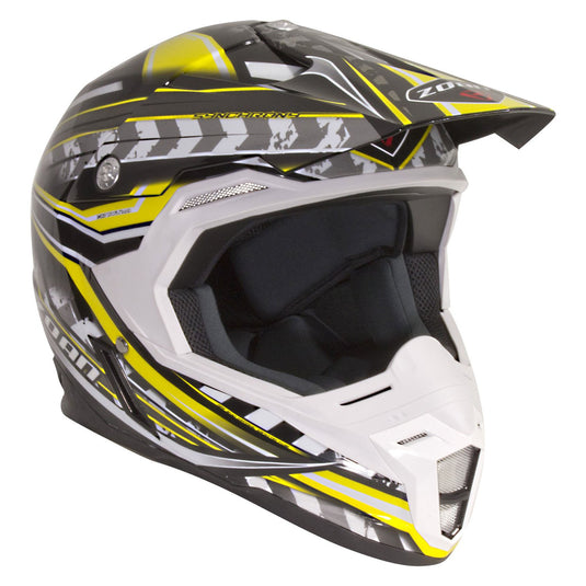 ZOAN SYNCHRONY MX HELMET, MONSTER BLACK/YELLOW - SM